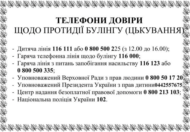 телефон довіри